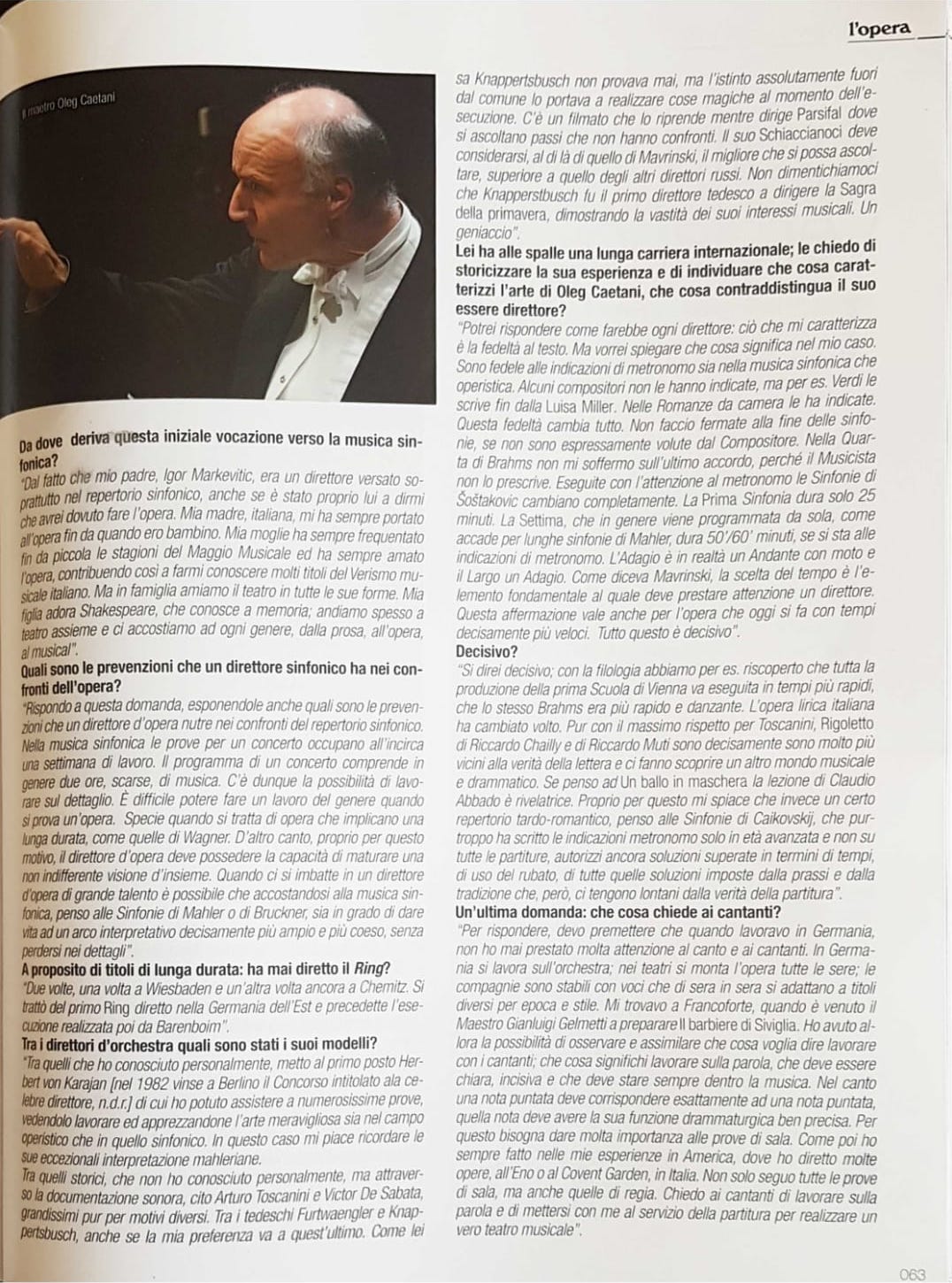l'opera international magazine June 2019