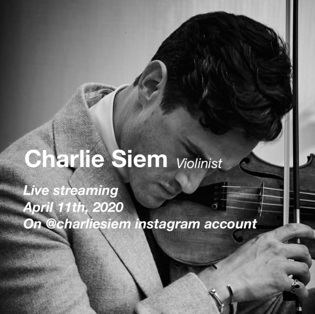April 11th, 2020 |  Charlie Siem online streaming on Instagram