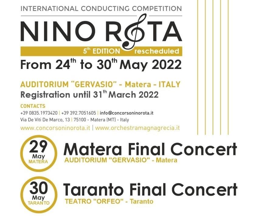 May 24-30 2022 | Oleg Caetani member of the jury of the International Conducting Competition Nino Rota - 5th edition